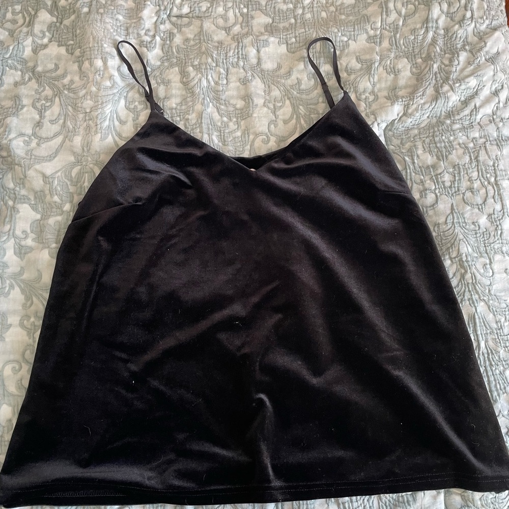 A New Day Black Velvet Top